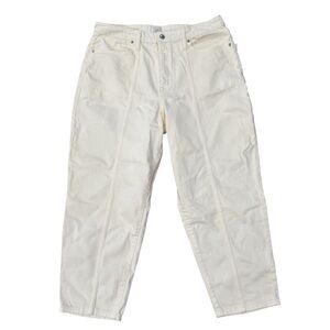 Women’s Cream Tapered Leg Jeans Size 14